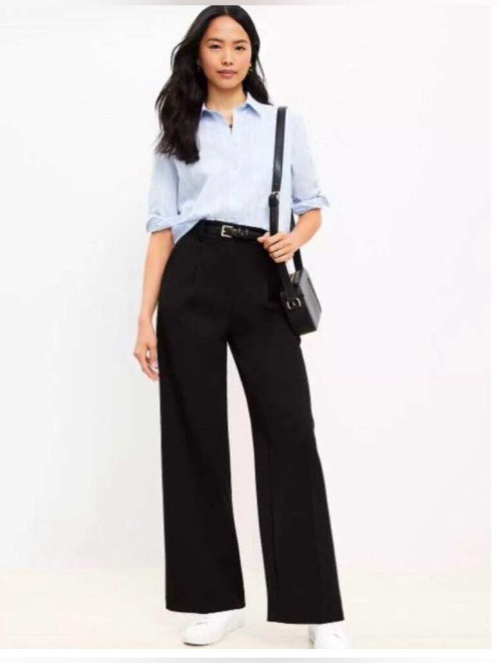 LOFT BLACK PEYTON TROUSER PANTS SIZE 0 PETITE LIKE NEW
